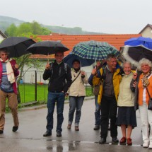 Walking with Ruth and her son Petr to a very good restaurant